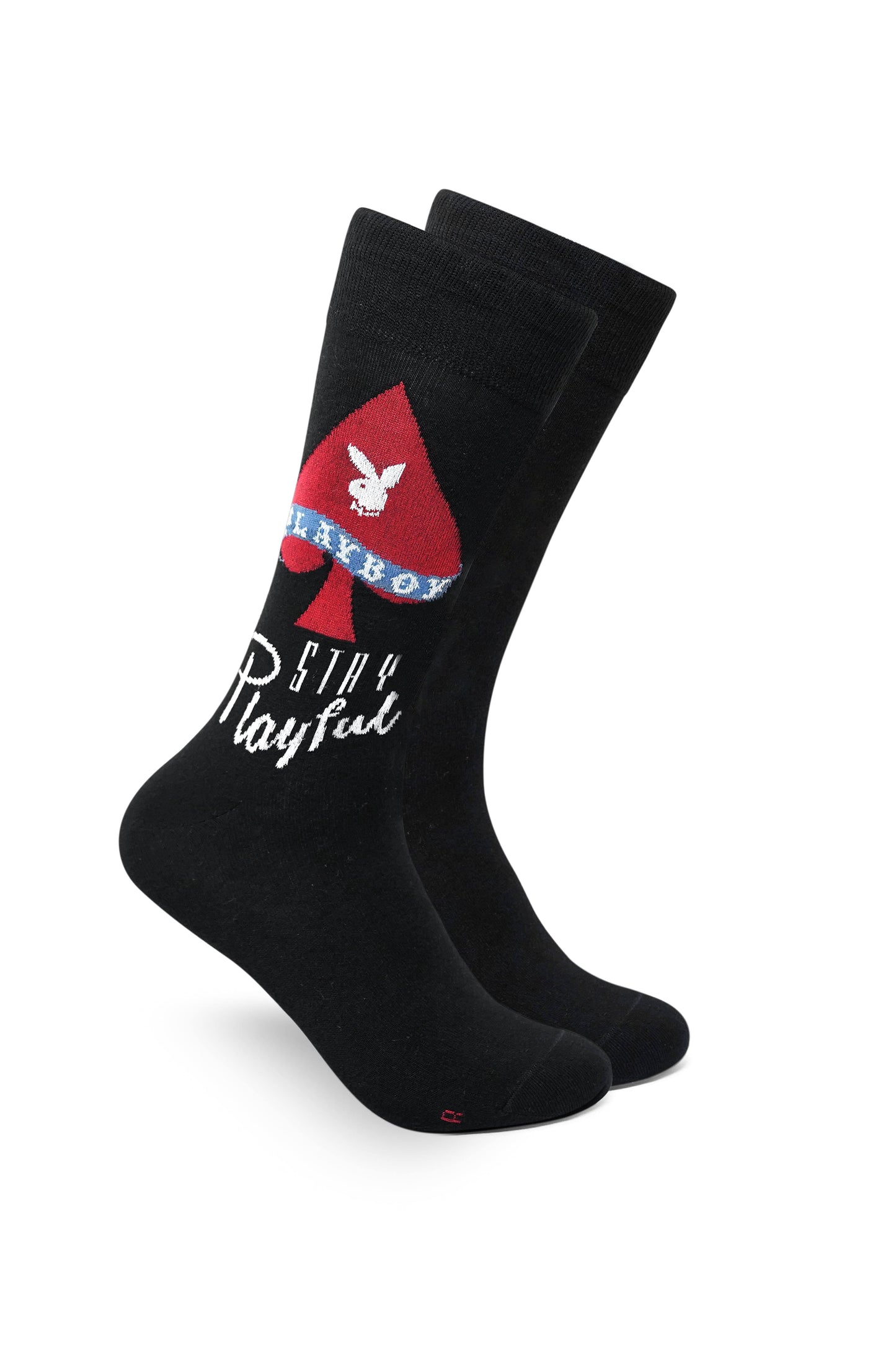 Balenzia Playboy Poker Men's 2 Pair Crew Socks