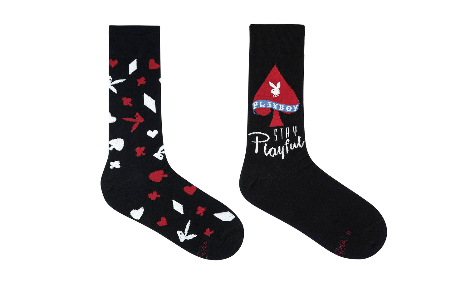 Balenzia Playboy Poker Men's 2 Pair Crew Socks