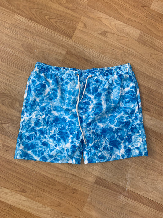 MH Blue With sea Print Surplus Shorts 6065