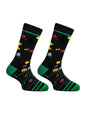 PAPA SOCKS Black & Green Colour Packman Edition Premium Quality Full Unisex Socks 989959