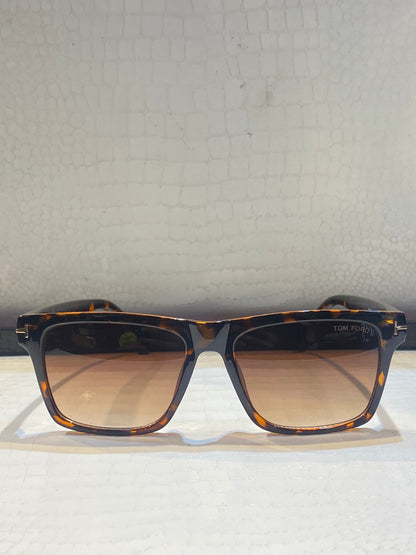MOT TOM Leopard Frame Brown Shade Unisex Sunglass TF0775 52 22 141