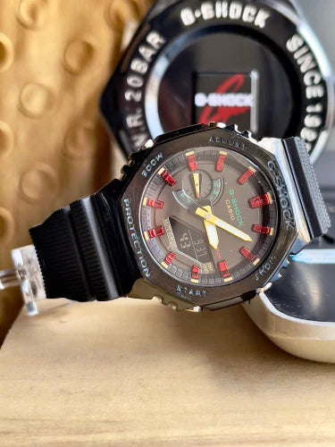 Hsg Black Silicone Strap Black Glosy Dial Water resistant Sports Men Whatch 988262