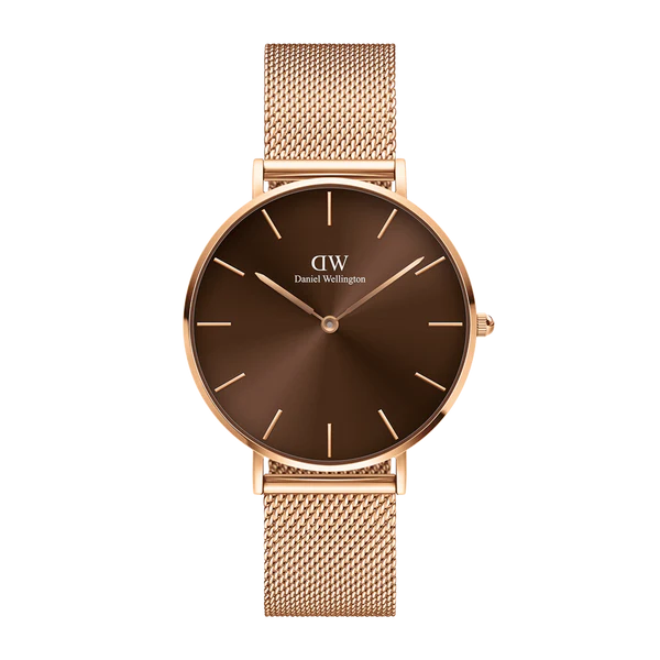 Wd Copper Chain Brown Dial Slim Formal Casual Watch For Men with Original Box 988263
