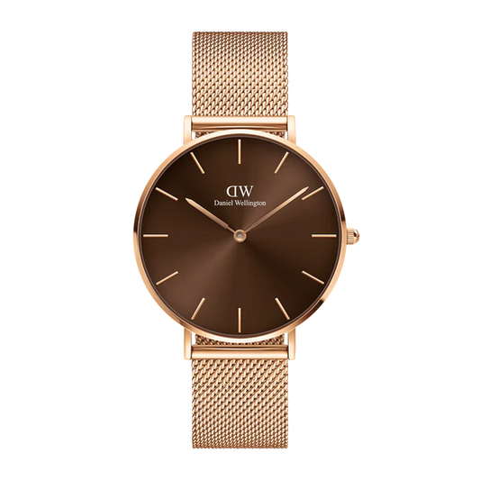Wd Copper Chain Brown Dial Slim Formal Casual Watch For Men Box 988263