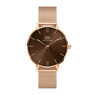 Wd Copper Chain Brown Dial Slim Formal Casual Watch For Men with Original Box 988263
