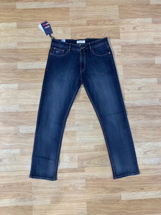 MOT Navy Blue Jeans With Line Premium Quality Regular Fit Jeans 4044