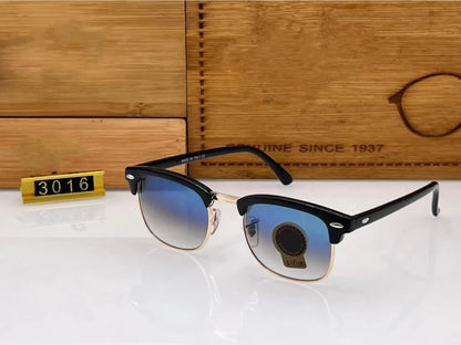 YAR RB Glossy Black Frame Sky Blue Shade Unisex Sunglass RB3016 W0373 51 20 3N