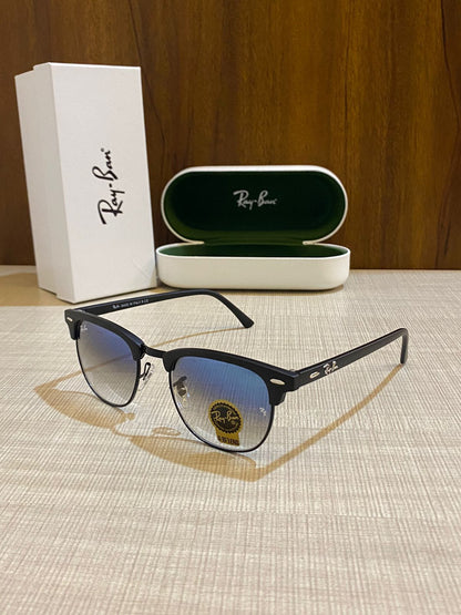YAR RB Glossy Black Frame Sky Blue Shade Unisex Sunglass RB3016 W0373 51 20 3N