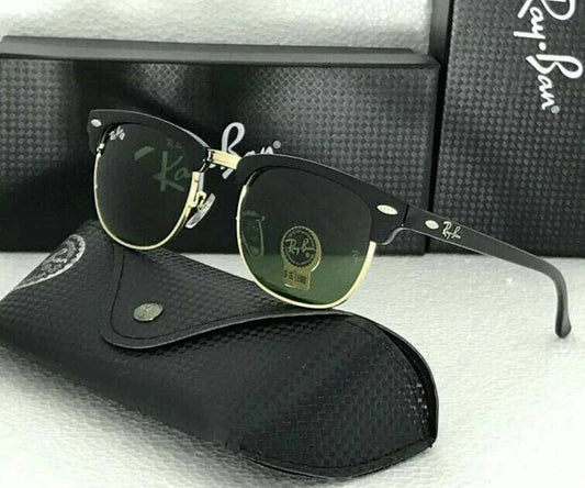 YAR RB Glossy Black Frame Black Shade Unisex Sunglass RB3016 W0371 51 20 3N