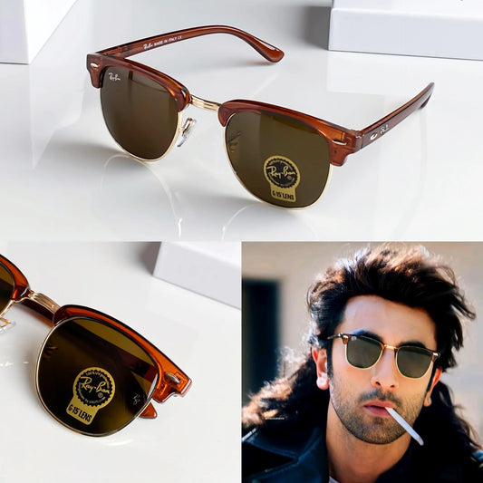 YAR RB Glossy Brown Frame Brown Shade Unisex Sunglass RB3016 W0367 51 20 3N