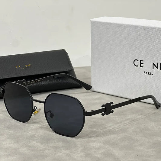 LEC Black Frame Black Shade Premium Quality Unisex Sunglass 2496 58 18 145