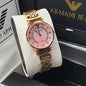 Mra Copper Chain Pink Stud Chrono Dial Ladies Watch 401889