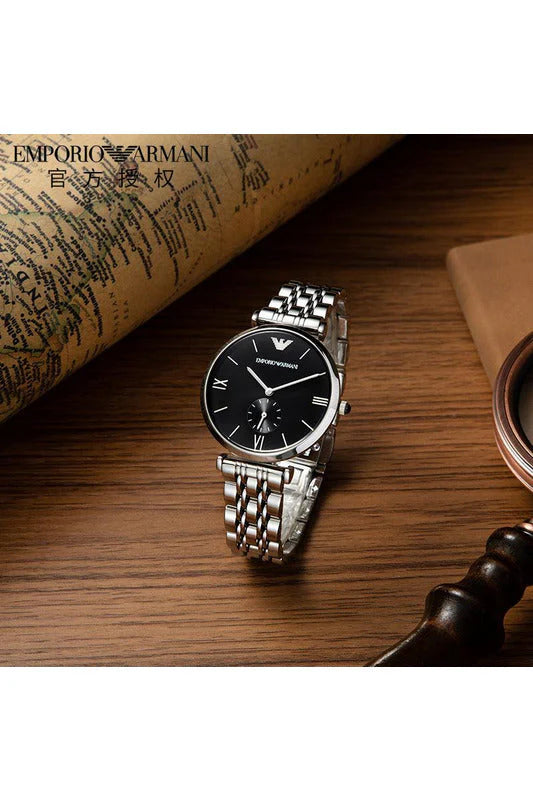 Mra Silver Chain Black Dail Ladies Watch 988163