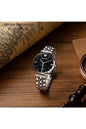 Mra Silver Chain Black Dail Ladies Watch 988163