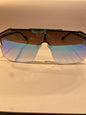 CUG Gold Leopard Frame Blue Mercury Shade Unisex Sunglasses 0291 135 0 145