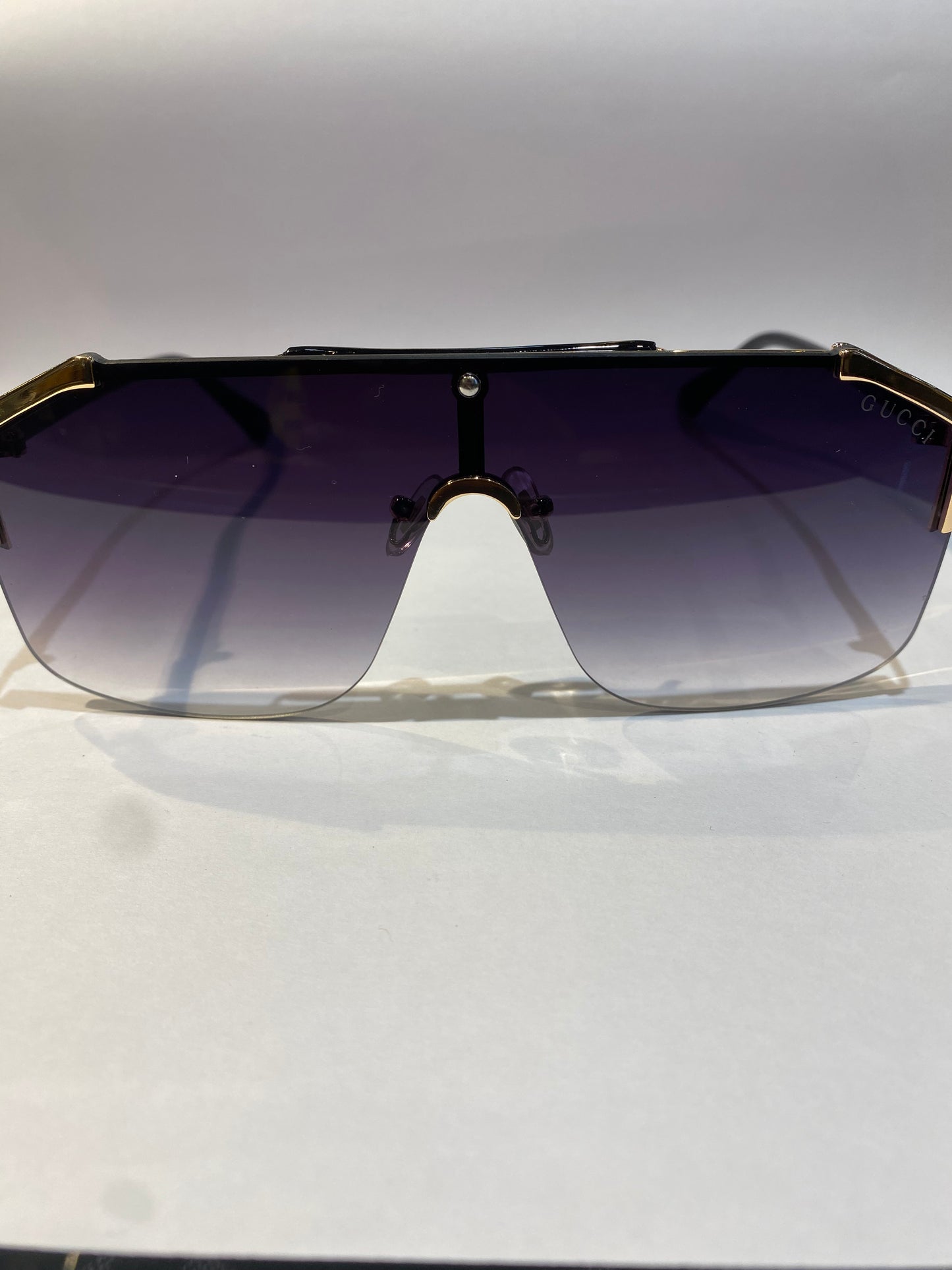 CUG Gold Black Frame Black White Shade Unisex Sunglasses 0291 135 0 145