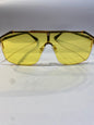 CUG Gold Black Frame Yellow Shade Unisex Sunglasses 0291 135 0 145