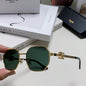 LEC Golden Frame Green Shade Premium Quality Unisex Sunglass 2496 58 18 145