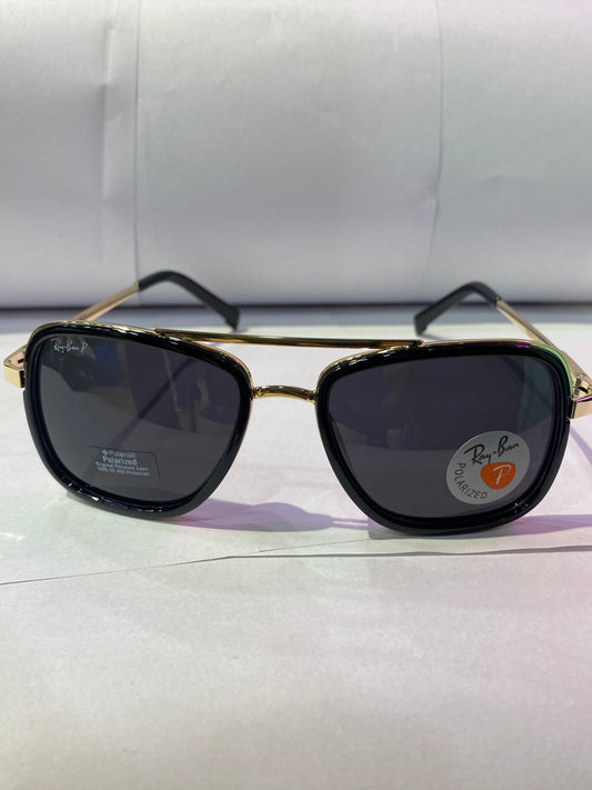 YAR Gold Black Frame Black Shade Unisex Branded Sunglasses RB4613 56 17 135