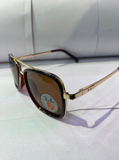YAR Brown Copper Frame Brown Shade Unisex Branded Sunglasses RB4613 56 17 135