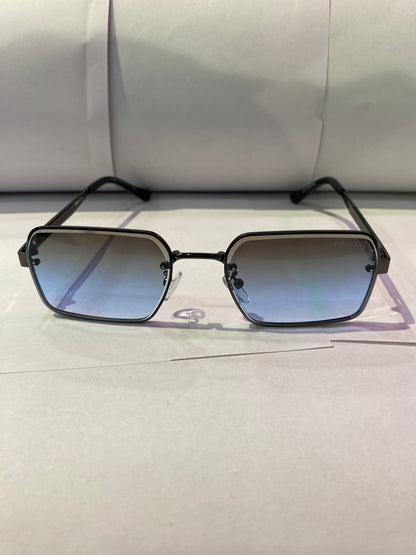 ARP Frameless Blue Black Shade Black Stick Unisex Branded Sunglasses 3334 57 19 145