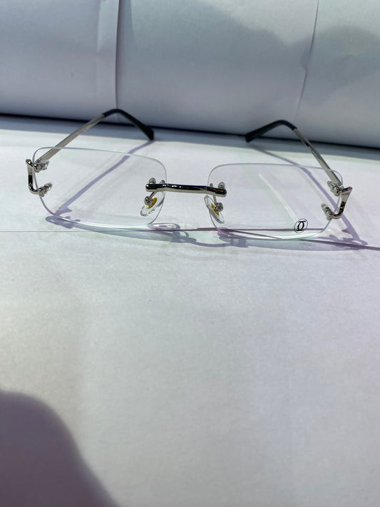 RAC Frameless Trancy Shade Silver Stick Unisex Branded Sunglasses 140