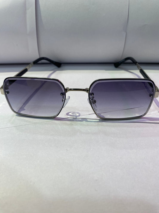 ARP Silver Black Frame Black Shade Unisex Sunglasses 3335 57 19 145