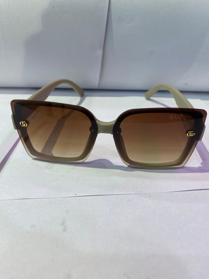 CUG Beige Frame Brown Shade Unisex Sunglass 2651 57 19 140