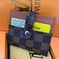 UOL LOU Brown Check Unisex Double Space Card Holder 5009