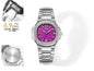 PP Silver Chain Purple Dial Pat Tap Heavy Machinery Men’s Watch 180823