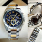 CIM MIC Silver Gold Chain Blue Dial Men Watch 988287