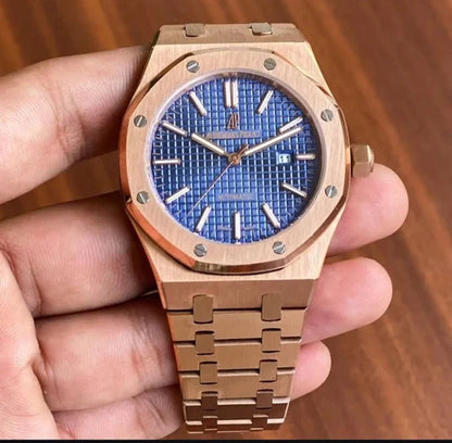 DUA Rose Gold Chain Blue Dial Premium Quality Men’s Watch 180833