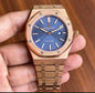 DUA Rose Gold Chain Blue Dial Premium Quality Men’s Watch 180833