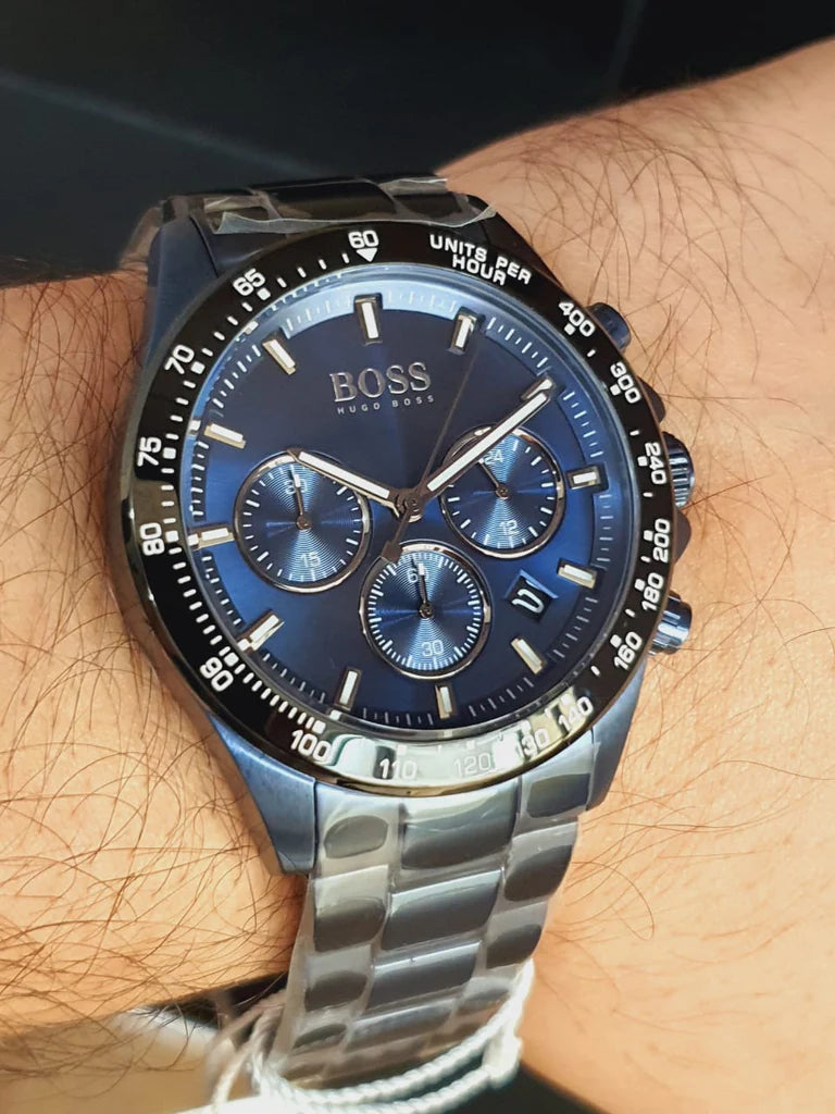 SOB BOS Black Chain Blue Dial Men Watch 988290