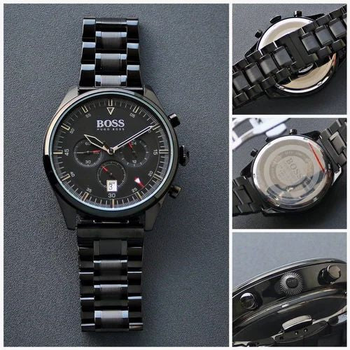 SOB BOS Black Chain Black Dial Men Watch 988296