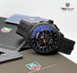 GAT Black Silicone Rubber Strap Black Dial Chrono Watch For Men 400986