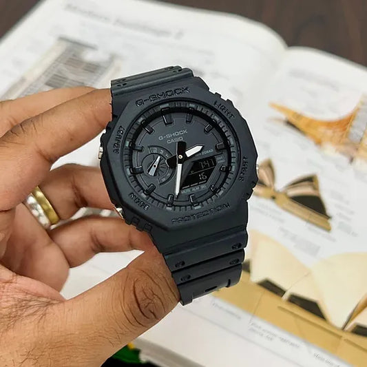 Hsg Black Silicone Strap Black Dial Water resistant Sports Men Whatch 901279