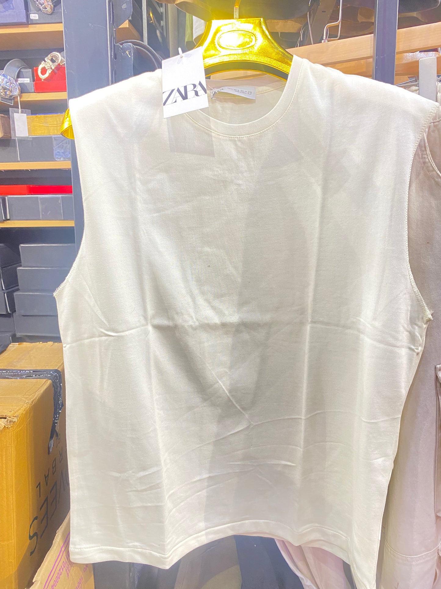 Raz plane Off White Colour Tank Top 988715