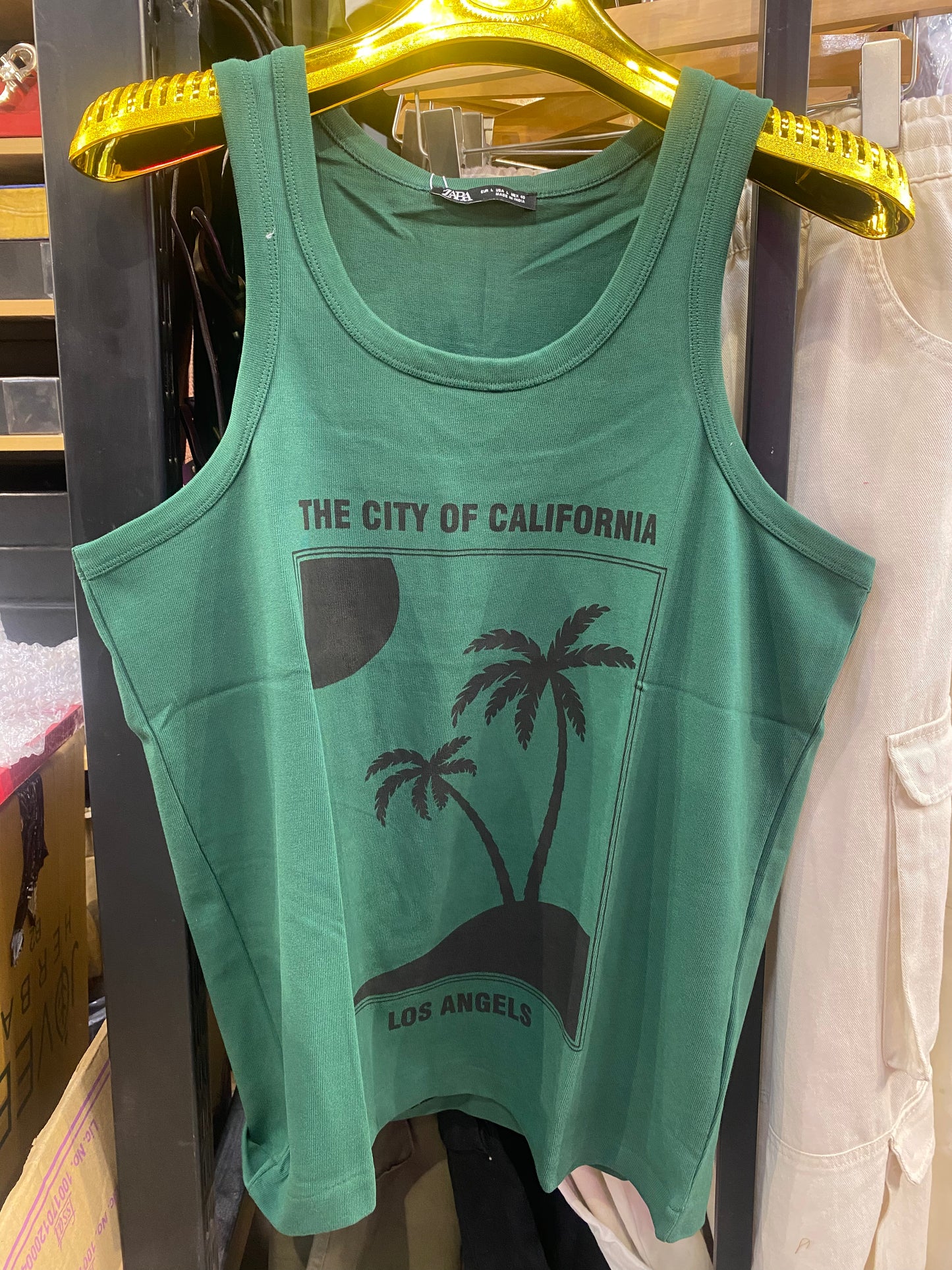 Raz The City Of California Green ColourTank Top 988720