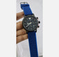 MRA ARM Blue Silicone Strap Black Dial Heavy Chronograph Men’s Watch 988367