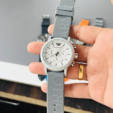 MRA ARM Gray Silicone Strap White Dial Heavy Chronograph Men’s Watch 988370