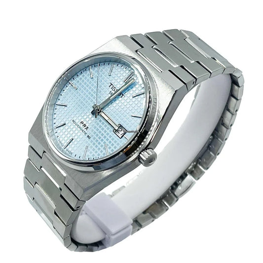 Sit Silver Chain Sky Blue Dial Men Watch Premium Quality 987968