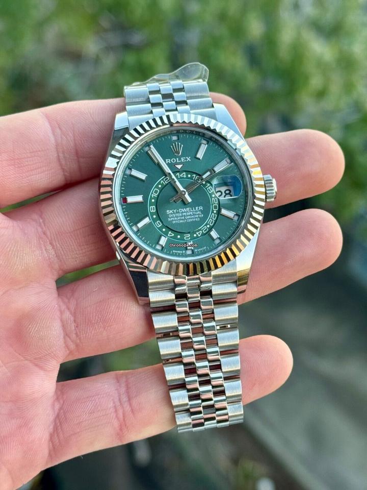 Lor Sliver Chain Green Dial Japanese Machinery Automatic Men's Watch 988406