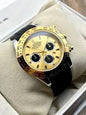 LOR Black Silicon Strap Gold Dial Automatic Men Watch 988409