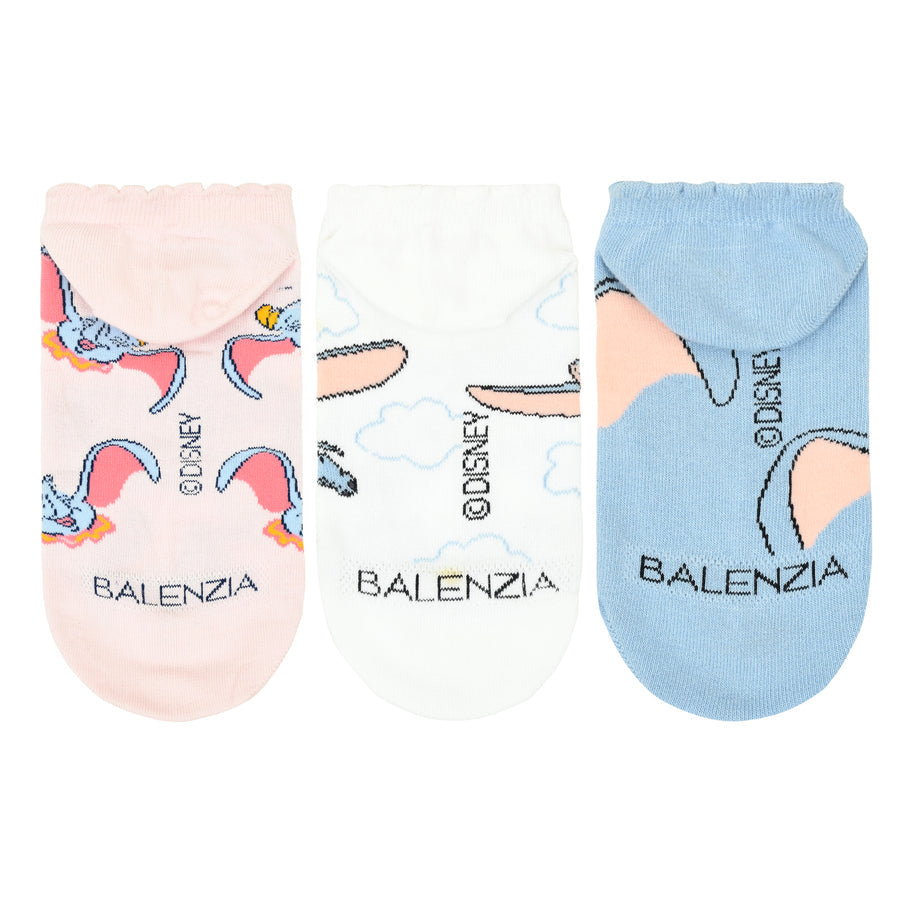 BALENZIA X DISNEY DUMBO ANKLE SOCKS FOR WOMEN| PACK OF 3