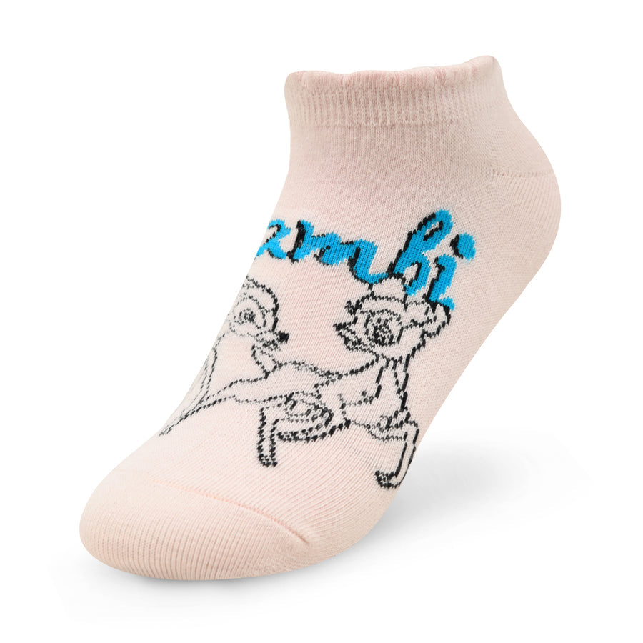 BALENZIA X DISNEY ANIMALS BAMBI ANKLE SOCKS FOR WOMEN | PACK OF 3