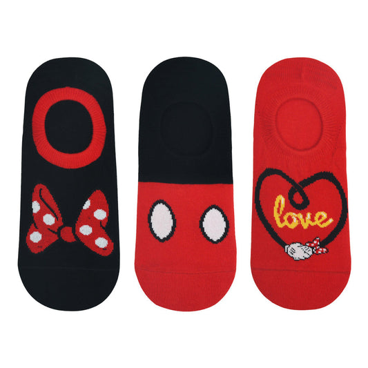 BALENZIA X DISNEY MICKEY & MINNIE SNEAKER SOCKS FOR WOMEN | PACK OF 3