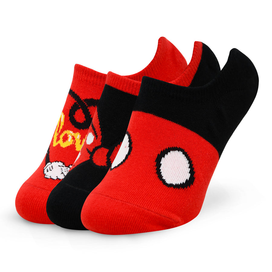 BALENZIA X DISNEY MICKEY & MINNIE SNEAKER SOCKS FOR WOMEN | PACK OF 3