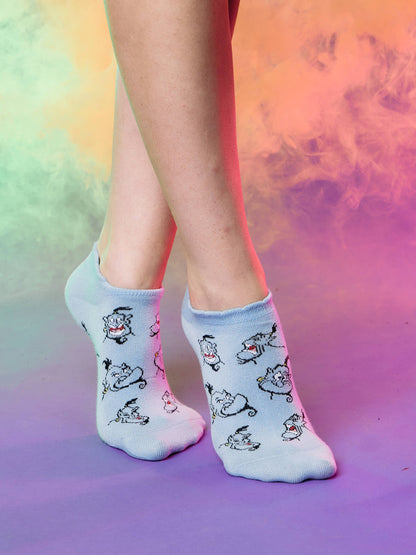 BALENZIA X DISNEY ALADDIN GENIE ANKLE SOCKS FOR WOMEN | PACK OF 2