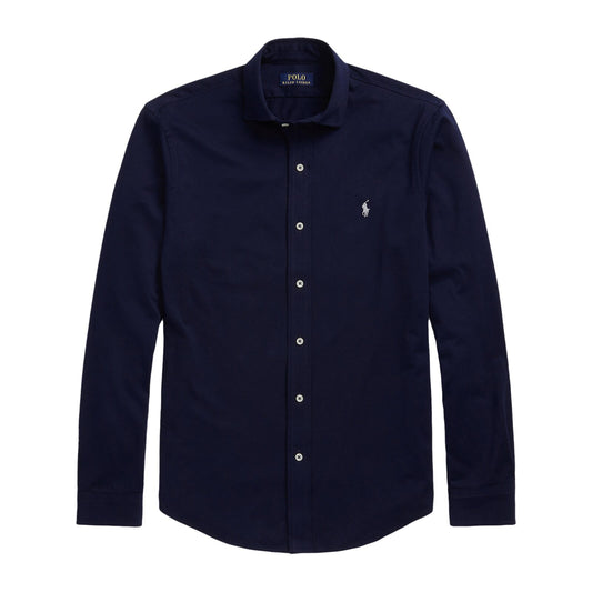 LAR LOP Navy Blue Colour With Plain Design Casual Mens Shirt 1105038